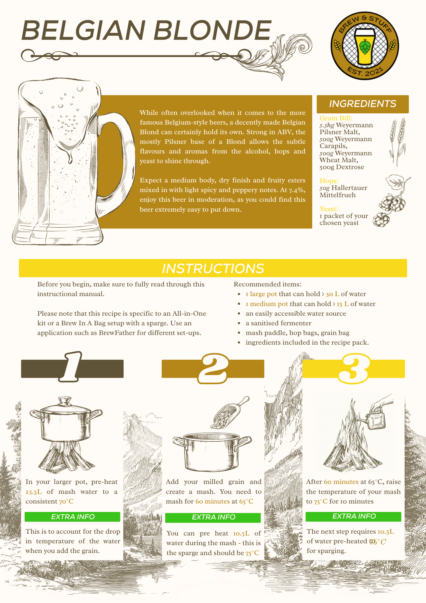 Belgian Blond Recipe Pack