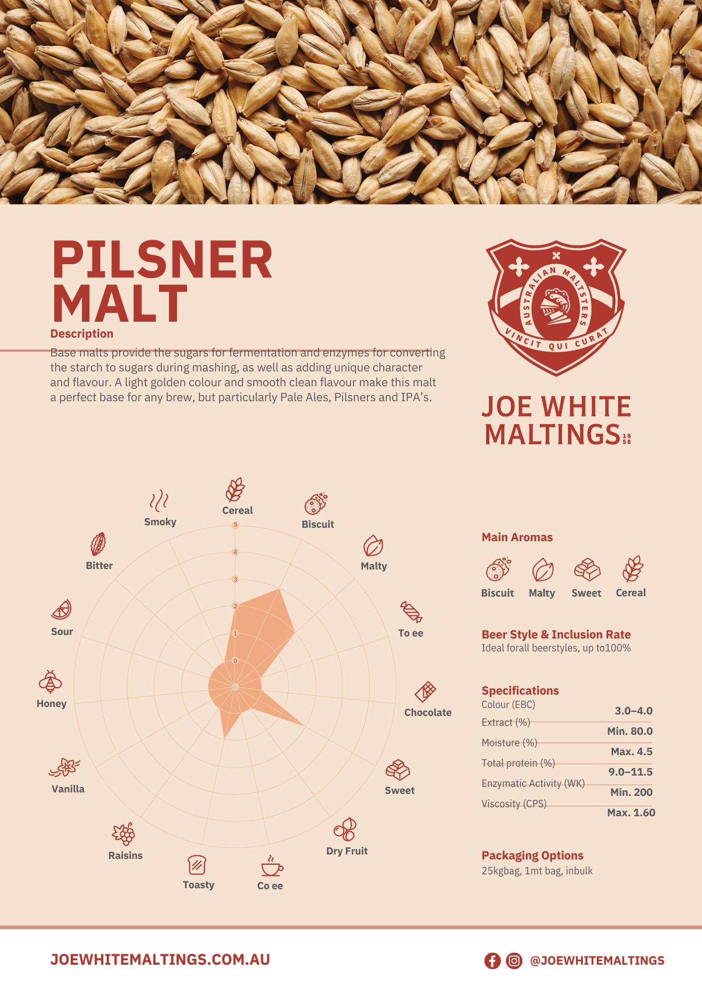 Joe White Export Pilsner - 500g