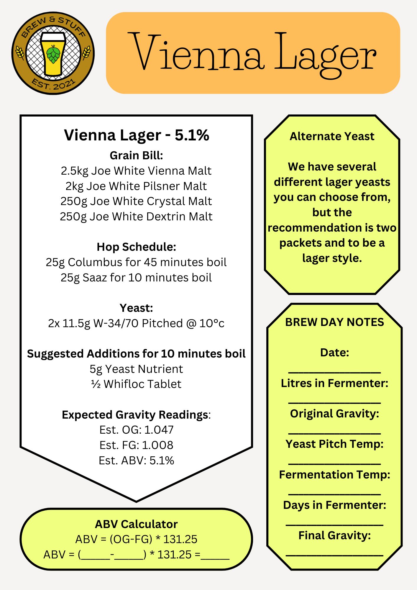 Vienna Lager Recipe
