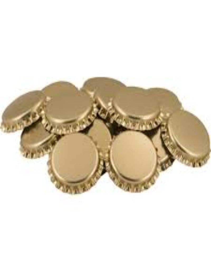 Beer Bottle Caps 100 pieces (Gold) Brew and Stuff