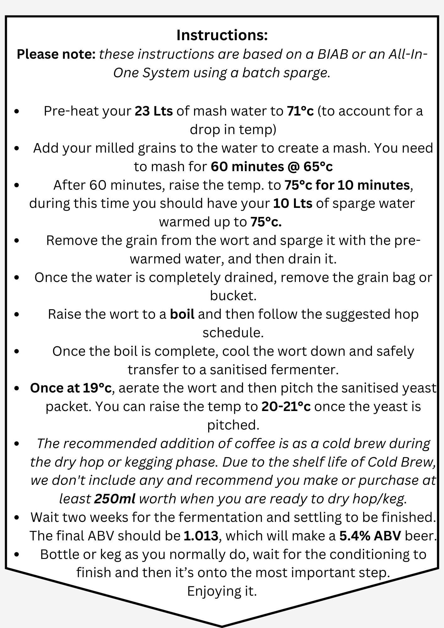 Coffee Porter Recipe Pack
