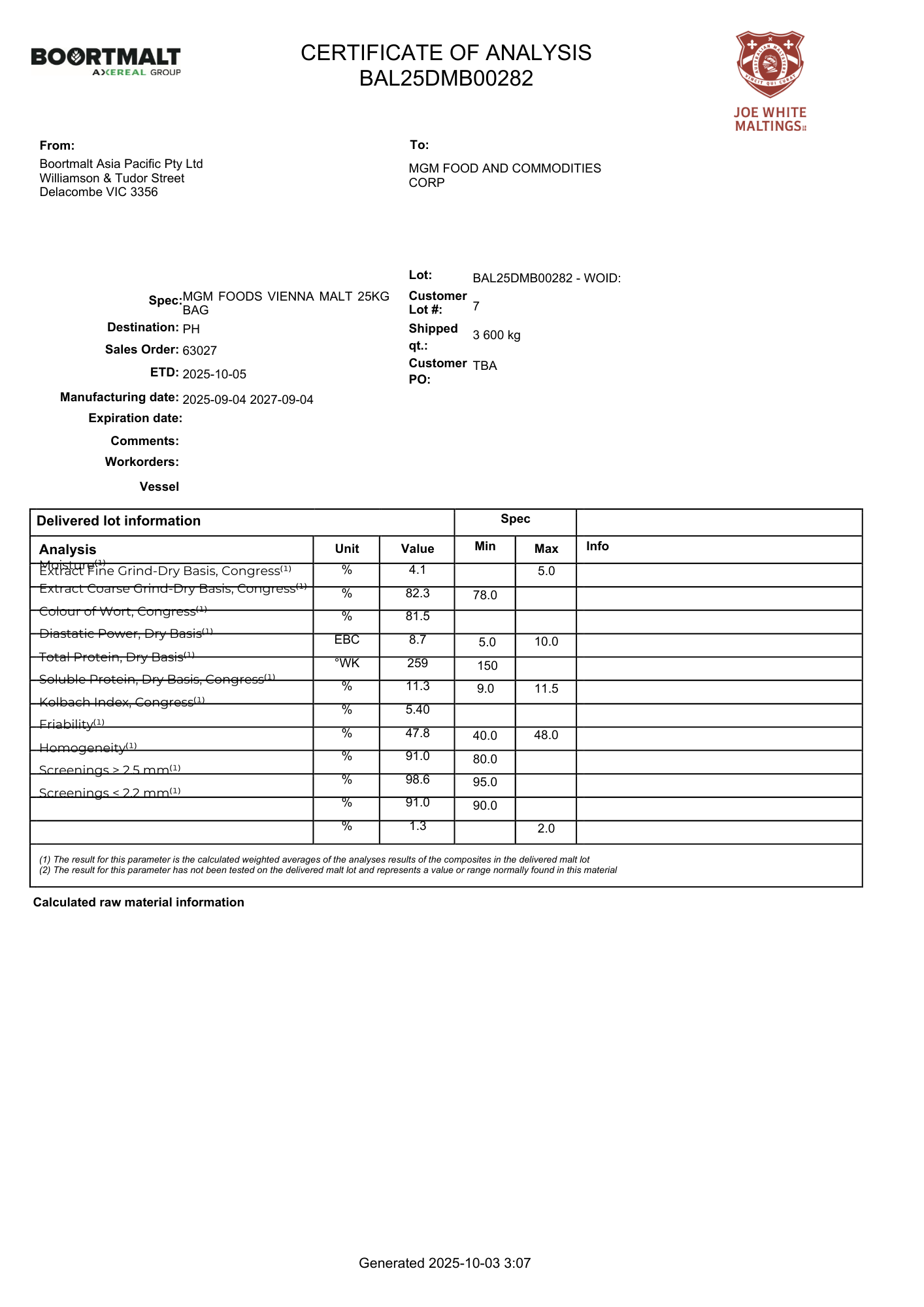Joe White Vienna - 500g