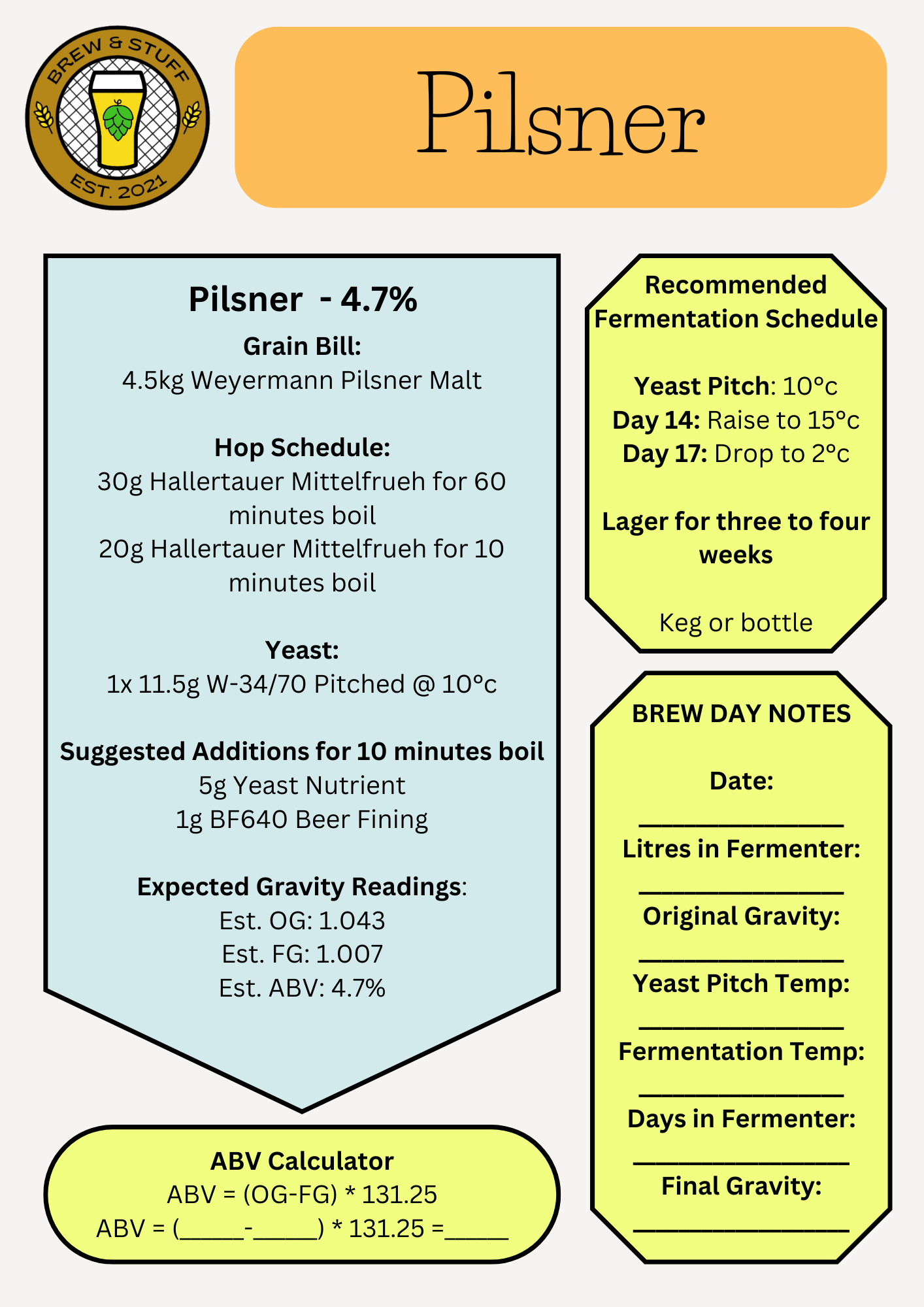 Pilsner Recipe